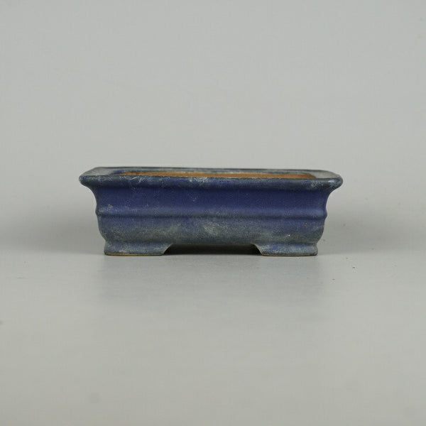 中古盆栽鉢 柴勝 小型 長辺 約13.5cm 長方鉢 外縁 中帯 釉薬  中古鉢 q1198416610