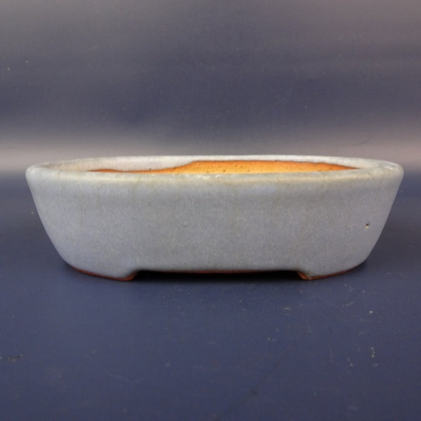 中古盆栽鉢 常滑 山房 小型 長辺 約14cm 楕円鉢 釉薬  中古鉢 x1198406997