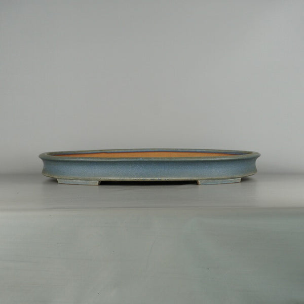 中古盆栽鉢 常滑 山房造 大型 長辺 約 55.5cm 楕円鉢 釉薬  中古鉢 q1198413178