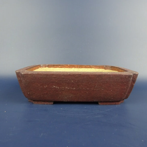 盆栽鉢 高雄香葉 小型丸 長辺 約 14.5cm 長方鉢 切足 隅入 釉薬 観賞用  新品 d1198425224