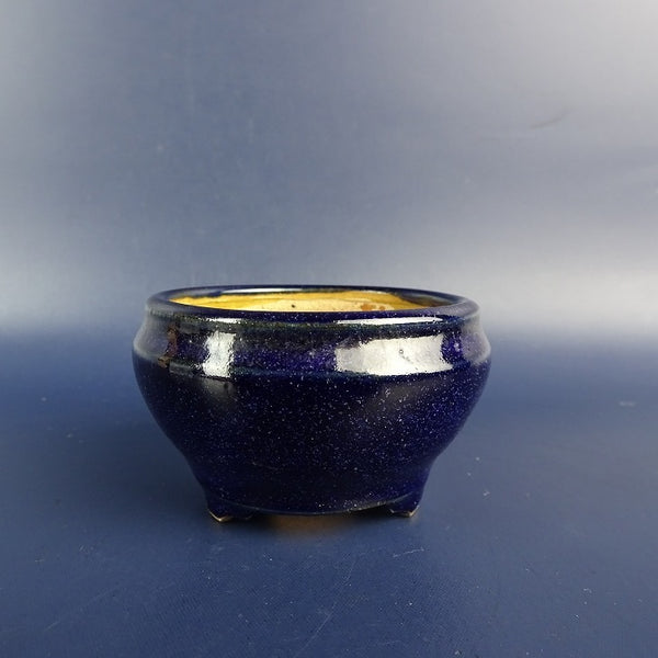 中古盆栽鉢 あど 小鉢 長辺 約 6.5cm 丸鉢 釉薬  中古鉢 f1198415454