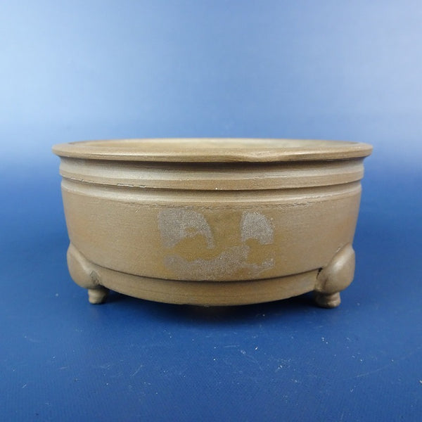 中古盆栽鉢 陶峯 小鉢 長辺 約7.8cm 丸鉢 外縁 泥鉢  中古鉢 s1198417257