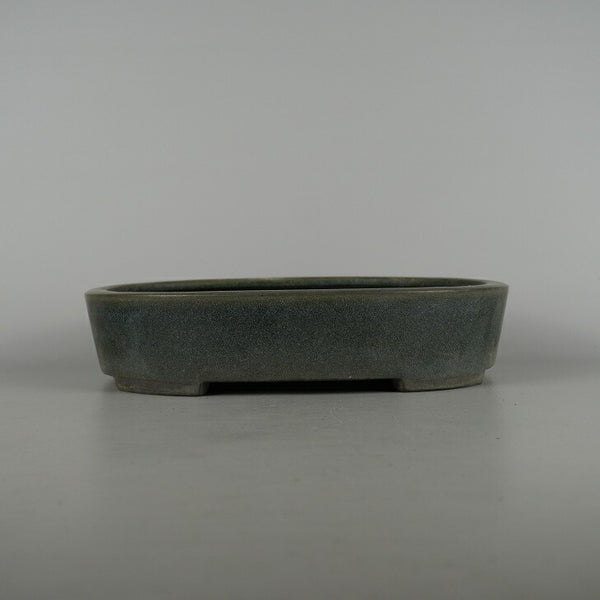 中古盆栽鉢 陶翠 中型 長辺 約 28.5cm 楕円鉢 釉薬  中古鉢 g1198421558