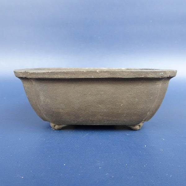 中古盆栽鉢 陶省 小鉢 長辺 約8.7cm 長方鉢 外縁 隅入 泥鉢  中古鉢 k1198407137