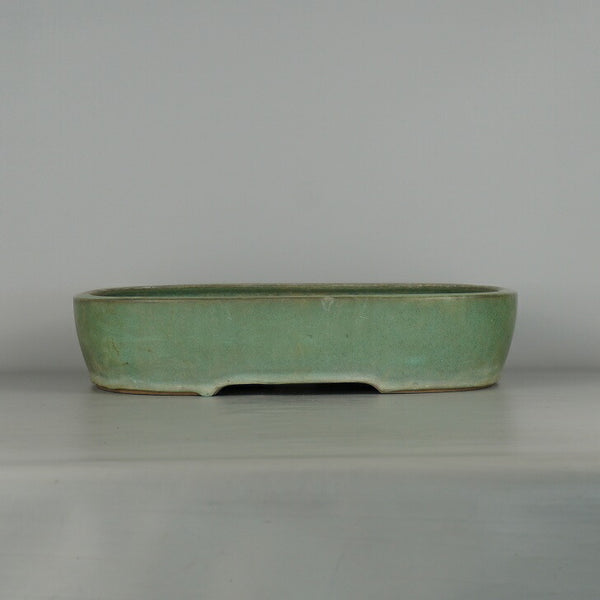 中古盆栽鉢 常滑 山房造 大型 長辺 約 41cm 長方鉢 撫角 釉薬  中古鉢 f1198412065