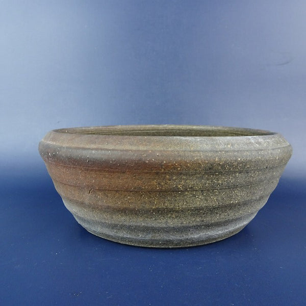 中古盆栽鉢 克 小型 長辺 約15.5cm 丸鉢 泥鉢  中古鉢 p1198421955