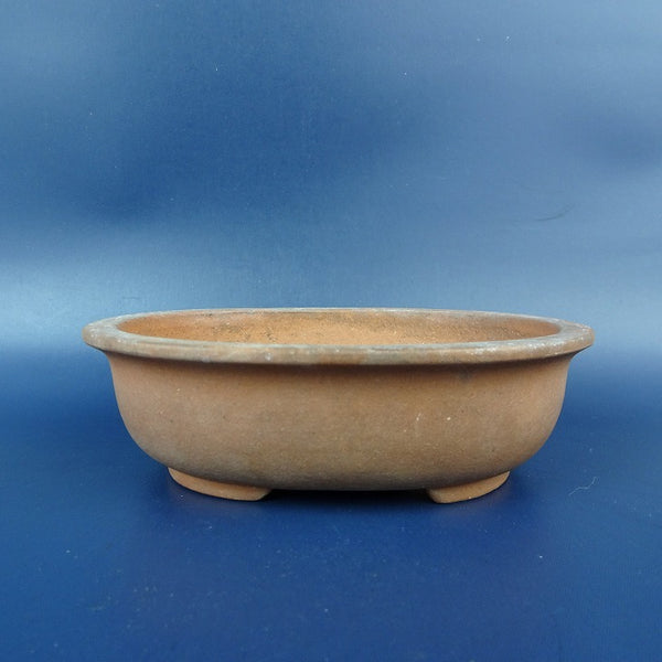 中古盆栽鉢 辰林居造 小型 長辺 約12.7cm 楕円鉢 外縁 泥鉢  中古鉢 e1198409142