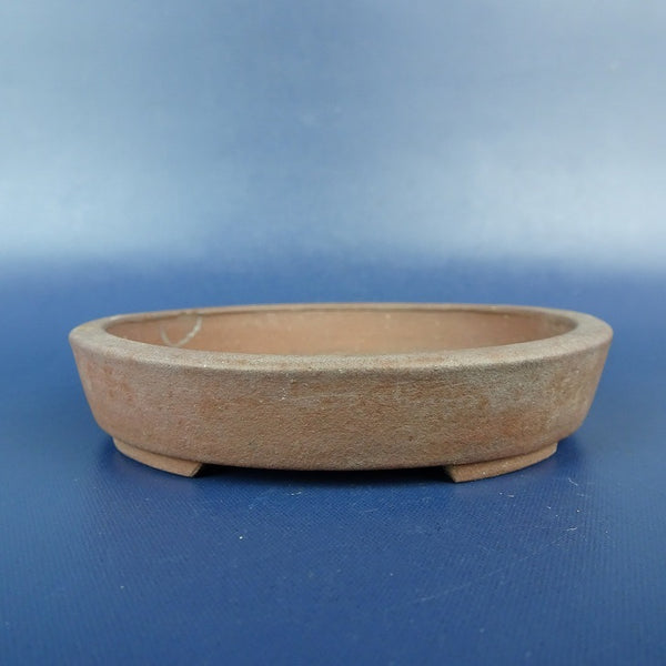 中古盆栽鉢 武州秀邦 小鉢 長辺 約8cm 楕円鉢 泥鉢  中古鉢 f1198410967