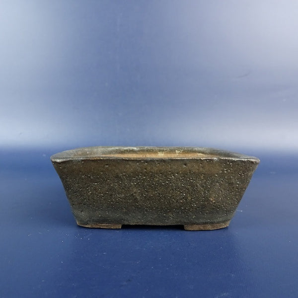 中古盆栽鉢 広山 小鉢 長辺 約 8cm長方鉢 釉薬  中古鉢 g1198421213