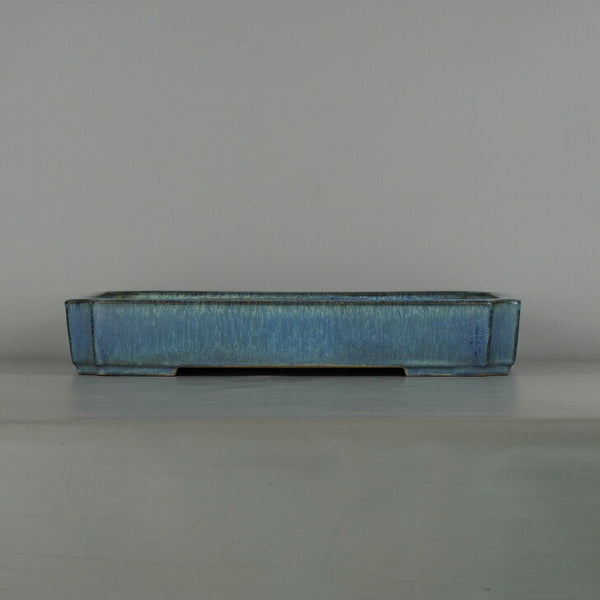 中古盆栽鉢 常滑 山房造 鳳舟 大型 長辺 約 40.8cm 長方鉢 隅切 釉薬  中古鉢 1198406071