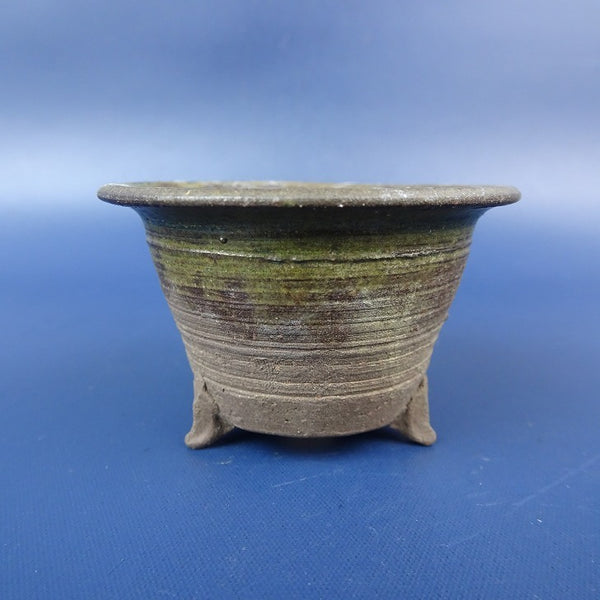 中古盆栽鉢 美香 小鉢 長辺 約5.5cm 丸鉢 外縁 釉薬  中古鉢 k1198406689