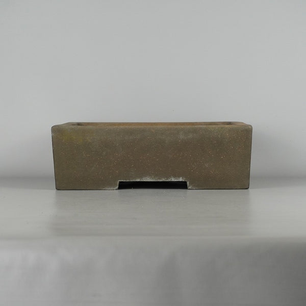 中古 盆栽鉢 陶峰 中型 長辺 約29.5cm 長方鉢 泥物  中古鉢 u1198429564