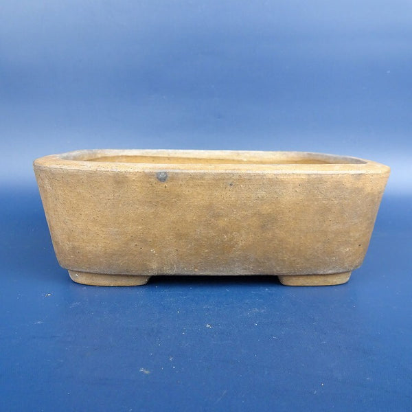中古盆栽鉢 落款あり 小型 長辺 約14.5cm 長方鉢 泥鉢  中古鉢 f1198415106
