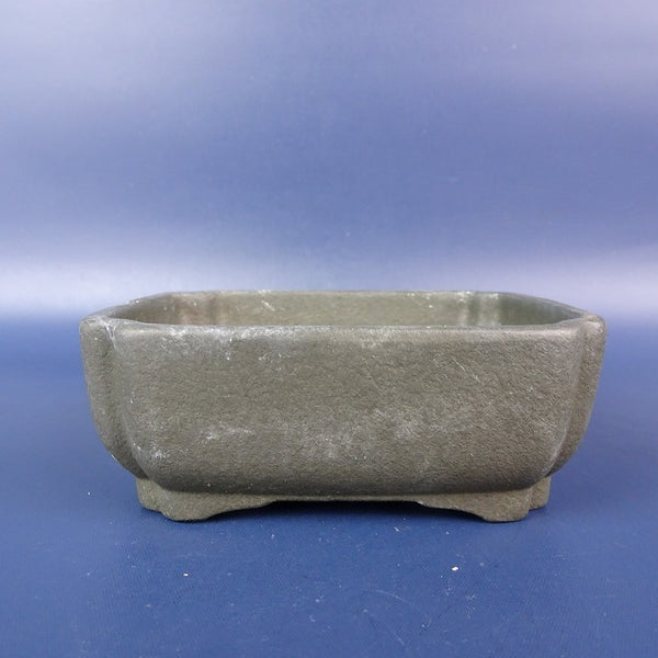 中古盆栽鉢 落款あり 小鉢 長辺 約 9.6cm 長方鉢 隅入 泥鉢  中古鉢 h1198428910