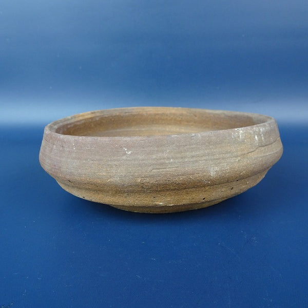 中古盆栽鉢 落款あり 小型 長辺 約13.5cm 丸鉢 泥鉢  中古鉢 l1198411416