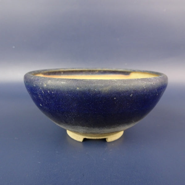 中古盆栽鉢 落款なし 小型 長辺 約10cm 丸鉢 釉薬  中古鉢 q1198416168