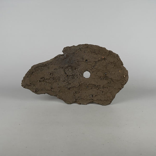 中古盆栽鉢 落款なし 中型 長辺 約 31.5cm 変形鉢 泥物  中古鉢 j1198415180