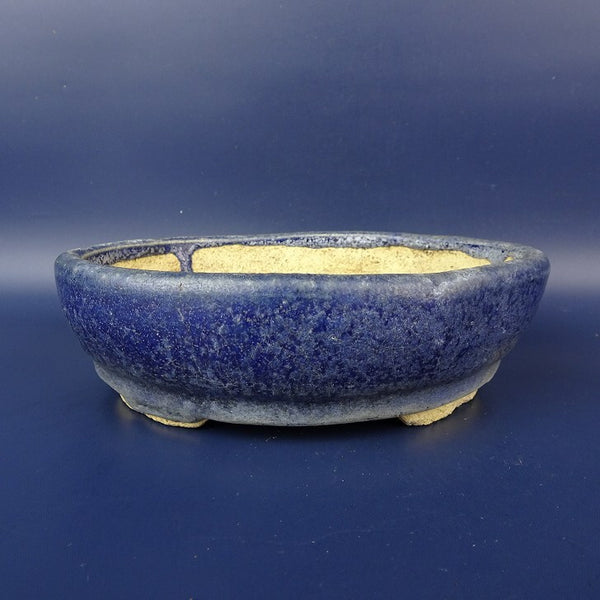 中古盆栽鉢 落款なし ナンバー 22 小型 長辺 約16.5cm 楕円鉢 釉薬  中古鉢 q1198419450