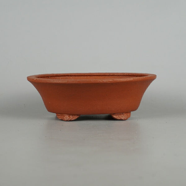 盆栽鉢 常滑 服部 小型 長辺 約 15.8cm 楕円鉢 雲足  新品 h1198427822