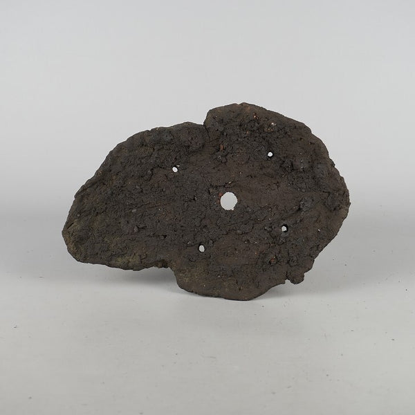 中古盆栽鉢 落款なし 中型 長辺 約 25cm 変形鉢 泥物  中古鉢 n1198410972