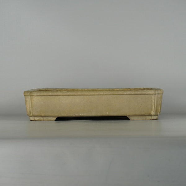 中古盆栽鉢 服部 大型 長辺 約 42.3cm 長方鉢 縁付 隅入 釉薬  中古鉢 o1198420898
