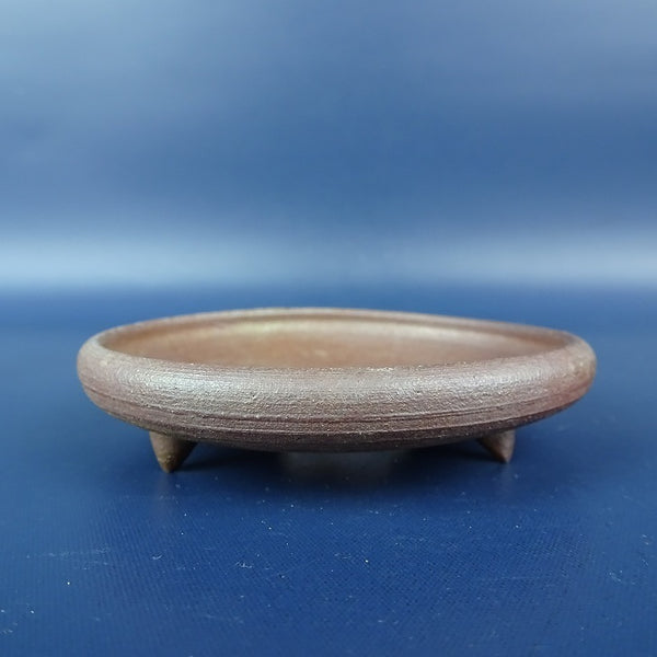 中古盆栽鉢 落款あり 小鉢 長辺 約 7.9cm 丸鉢 泥鉢  中古鉢 g1198419180