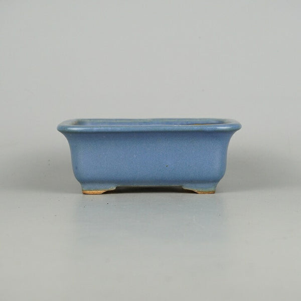 中古盆栽鉢 常滑 服部 小型 長辺 約14cm 長方鉢 外縁 釉薬  中古鉢 e1198414762