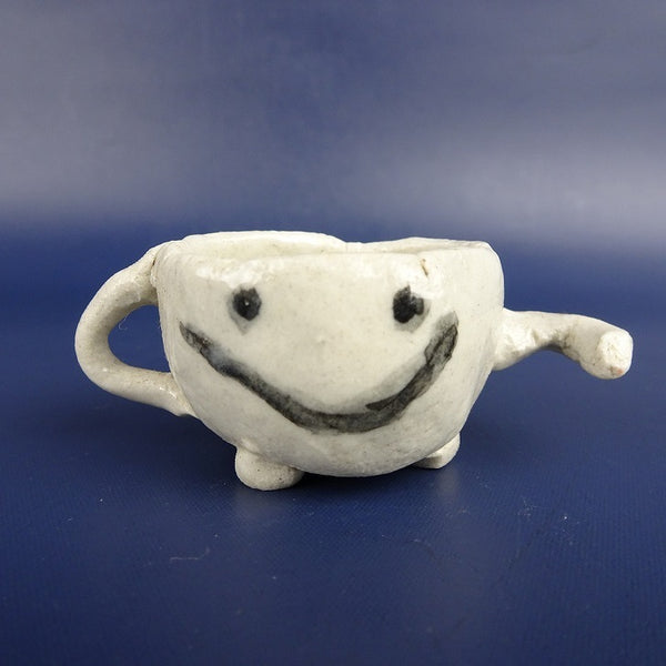 中古盆栽鉢 落款なし 小鉢 長辺 約6.5cm 変形 楕円鉢  中古鉢 d1198423183