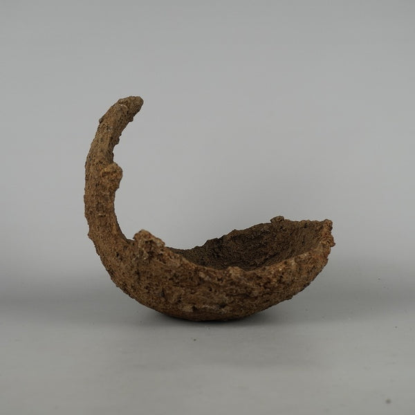 中古 盆栽鉢 落款なし 中型 長辺 約 22cm クラマ風鉢 ネリクラマ 泥物  中古鉢 n1198411615