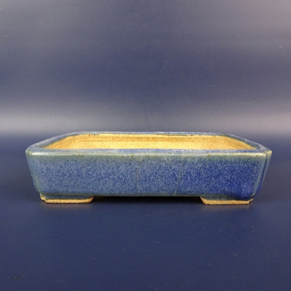 中古盆栽鉢 常滑 服部 小型 長辺 約13m 長方鉢 釉薬  中古鉢 f1198412615