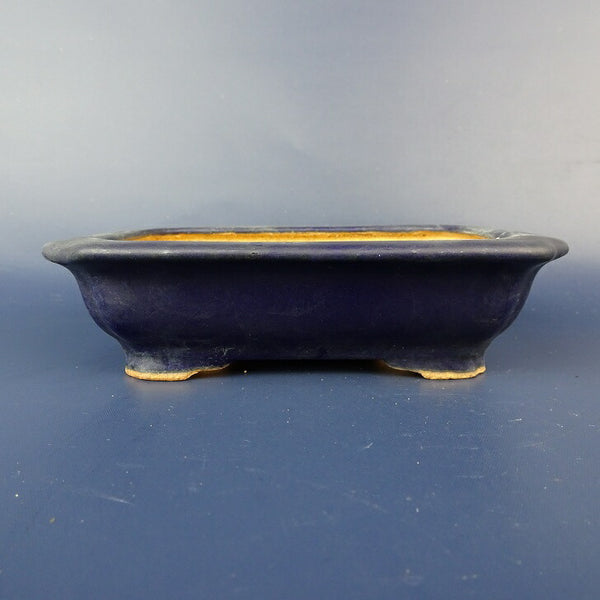 中古盆栽鉢 常滑 服部 小型 長辺 約 13.7cm 長方鉢 外縁 釉薬  中古鉢 e1198410793