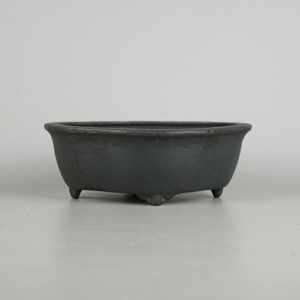 盆栽鉢 常滑 服部造 小型 長辺 約 15.8cm 木瓜鉢 外縁 雲足  新品 w1198413559