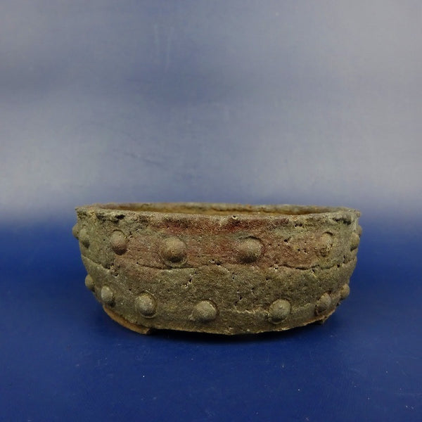 中古盆栽鉢 常滑 十王堂 松泉 小鉢 長辺 約9.3cm 丸鉢 泥物  中古鉢 x1198416113