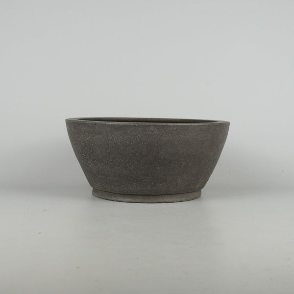 中古盆栽鉢 常滑 十王堂 松泉焼 中型 長辺 約21cm 丸鉢 泥物  中古鉢 f1198406344