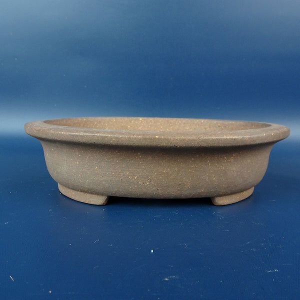 中古盆栽鉢 常滑 誠山造 小型 長辺 約15.8cm 楕円鉢 外縁 泥物  中古鉢 q1198414422
