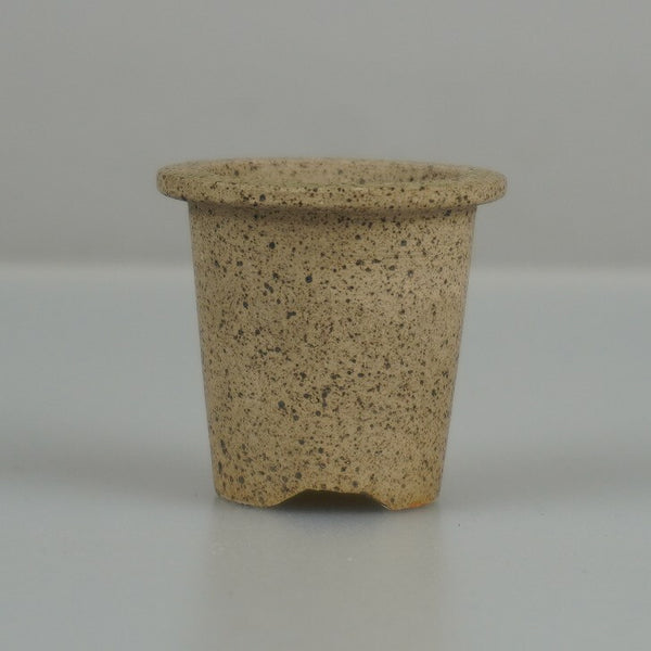 中古 盆栽鉢 青風 豆鉢 長辺 約 4cm 丸鉢 外縁 ミニ鉢 観賞用  中古鉢 f1198410030