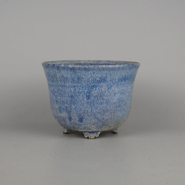 中古盆栽鉢 常滑 義村陶園 小型 長辺 約15.5cm 丸鉢 釉薬  中古鉢 u1198423687