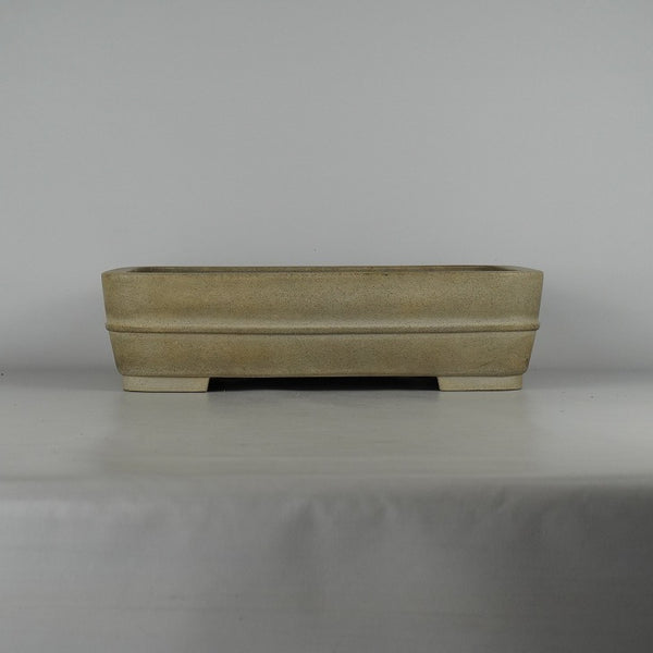 中古盆栽鉢 常滑 誠山造 中型 長辺 約38cm 長方鉢 中帯 泥物  中古鉢 t1198412757