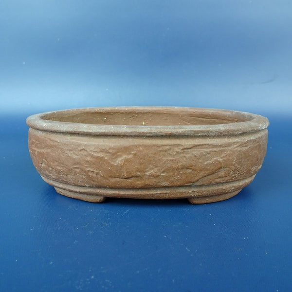 中古盆栽鉢 常滑 正山 小型 長辺 約11cm 楕円鉢 泥物  中古鉢 w1198411277