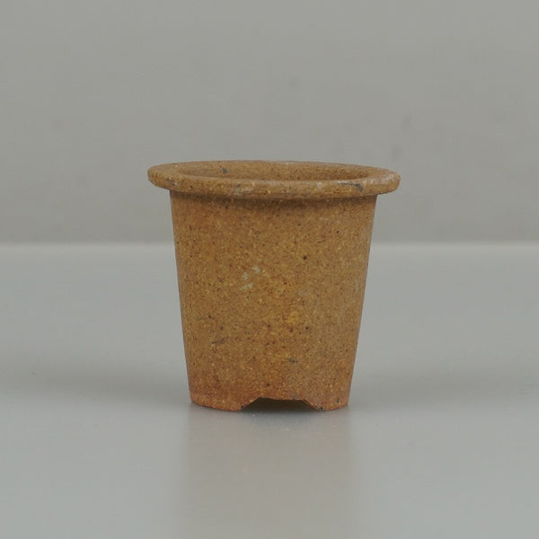 中古 盆栽鉢 青風 豆鉢 長辺 約 3.8cm 丸鉢 外縁 泥物 ミニ鉢 観賞用  中古鉢 m1198403091