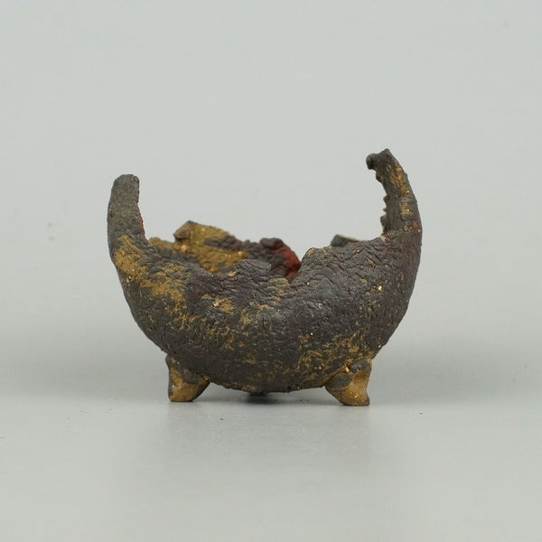 中古 盆栽鉢 常滑 秀峰 小鉢 長辺 約 8cm 舟型 鉢 泥物  中古鉢 o1198429260