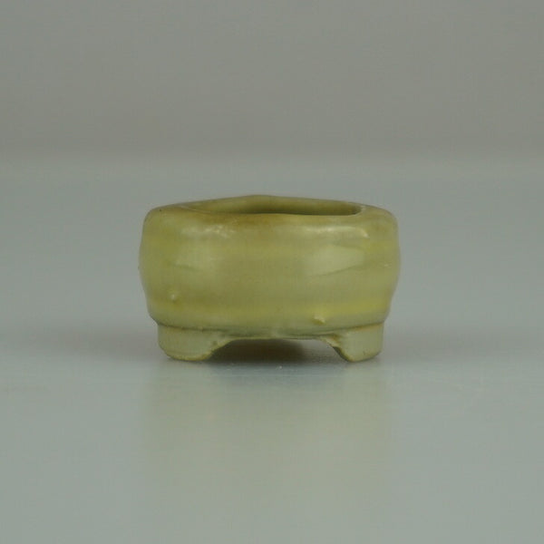 中古 盆栽鉢 久 豆鉢 長辺 約 2.7cm 丸鉢 釉薬 ミニ鉢 観賞用  中古鉢 l1198413911