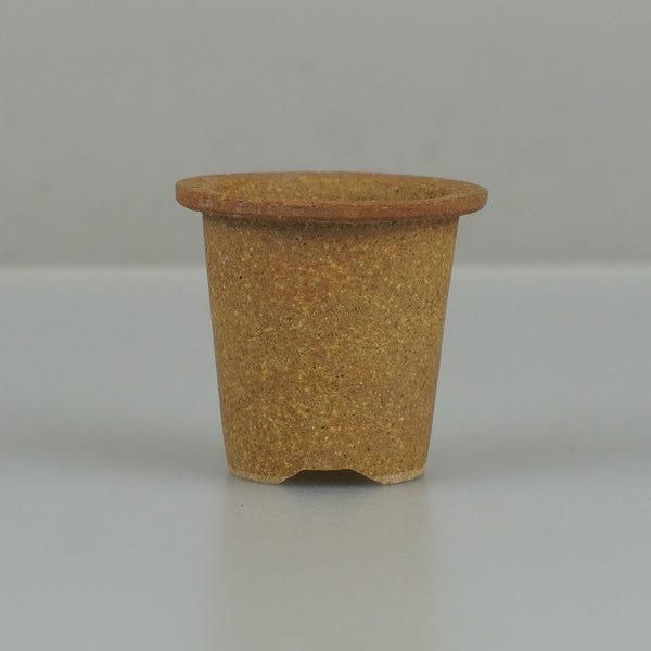 中古 盆栽鉢 青風 豆鉢 長辺 約 3.8cm 丸鉢 外縁 泥物 ミニ鉢 観賞用  中古鉢 n1198410575