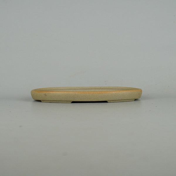 中古盆栽鉢 丸藤 小型 長辺 約15.8cm 楕円鉢 泥物  中古鉢 g1198419719