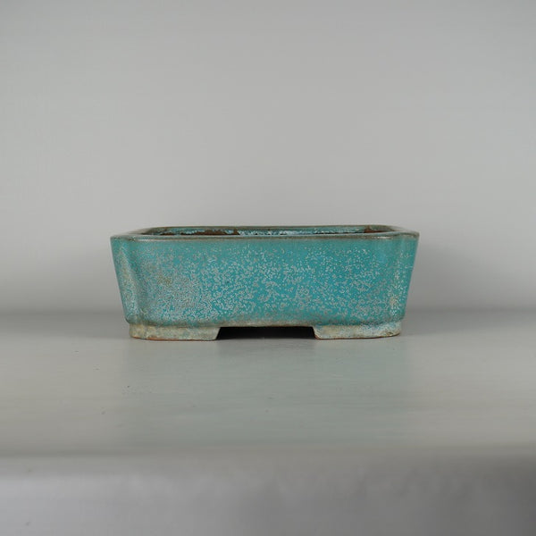 中古盆栽鉢 常滑 鴻陽造 中型 長辺 約32.3cm 正方鉢 隅入 釉薬  中古鉢 h1198428359