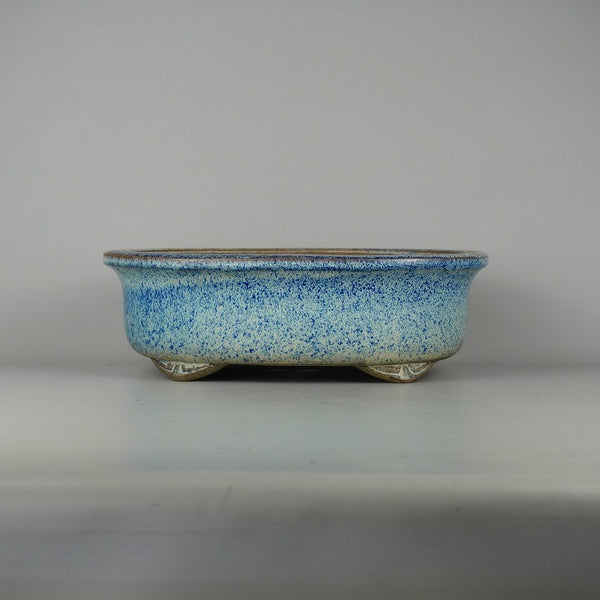 中古 盆栽鉢 常滑 秀峰 中型 長辺 約35cm 楕円鉢 釉薬  中古鉢 m1198410861