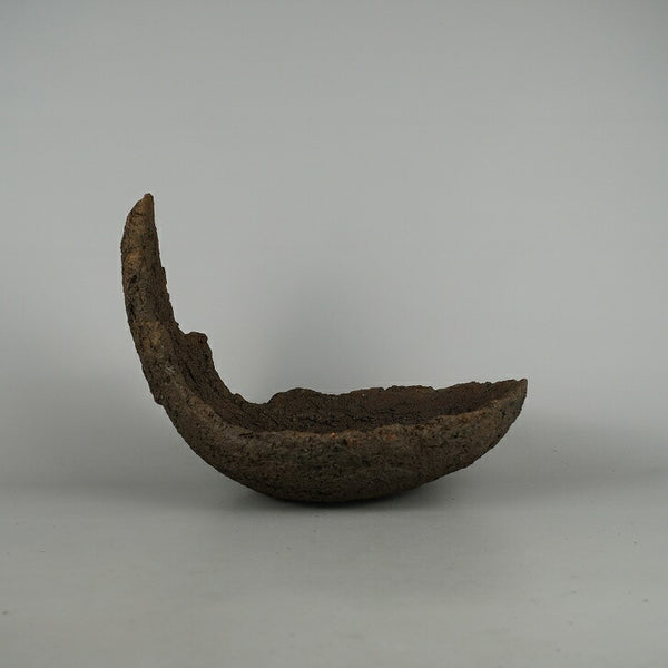 中古 盆栽鉢 落款なし 中型 長辺 約 27cm クラマ風鉢 ネリクラマ 泥物  中古鉢 p1198417779