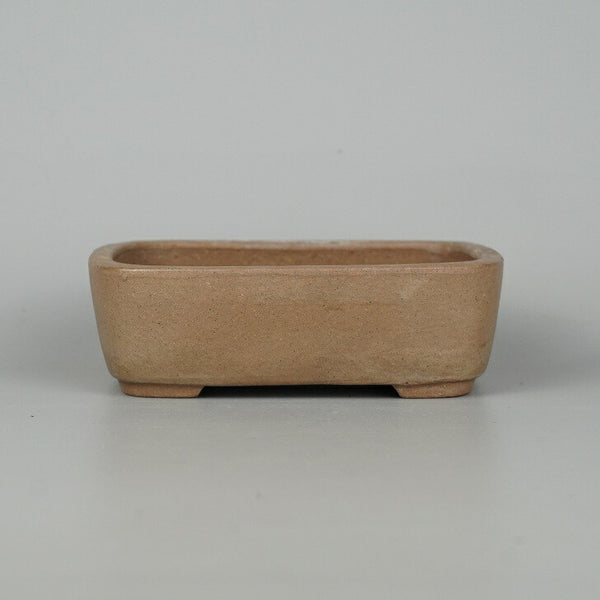 中古盆栽鉢 常滑 正山 小型 長辺 約12.8cm 長方鉢 撫角 泥物  中古鉢 d1198424030