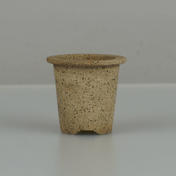 中古 盆栽鉢 青風 豆鉢 長辺 約 4cm 丸鉢 外縁 泥物 ミニ鉢 観賞用  中古鉢 o1198423473