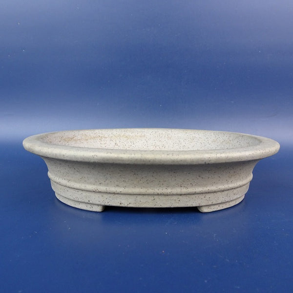 中古盆栽鉢 常滑 誠山造 小型 長辺 約16cm 楕円鉢 下帯 泥物  中古鉢 k1198409037